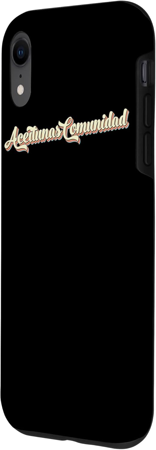 iPhone XR Aceitunas Comunidad TShirt Retro Art Baseball Font Vintage Case