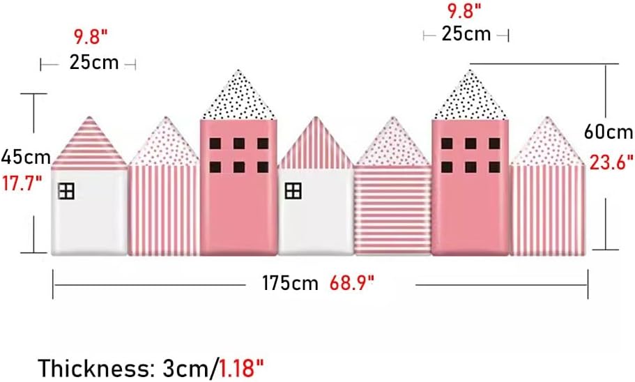 Paneles de pared 3D, cabecero de empalme de dibujos animados, 7 unidades, autoadhesivo, anti-colisión, acolchado de pared, para habitaciones de