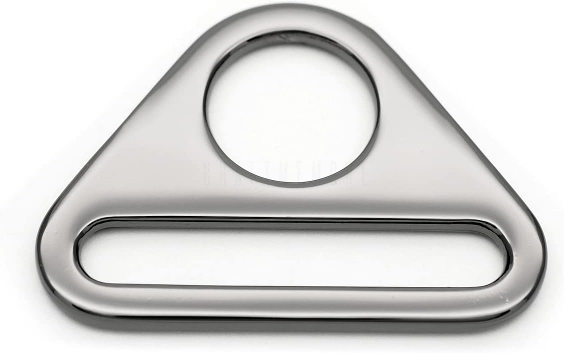 CRAFTMEMORE 4 piezas de ajuste de anillos triangulares hebilla de ajuste de anillos en D para bolsa de coser correa correas SC84