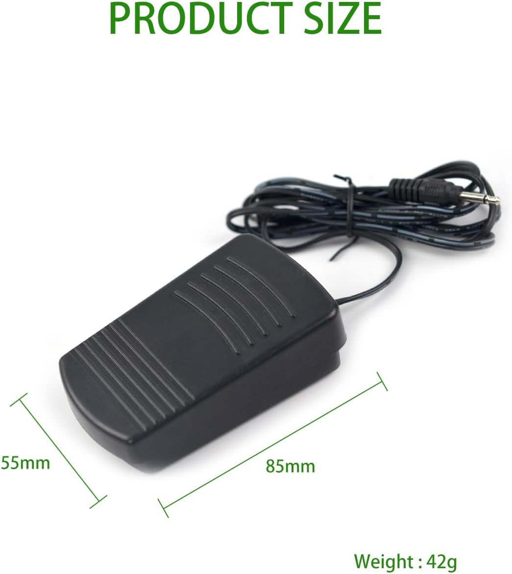 Pedal de pie para máquina de coser, pedal de control de pie y cable de alimentación para máquina de coser, máquina de coser momentánea para el