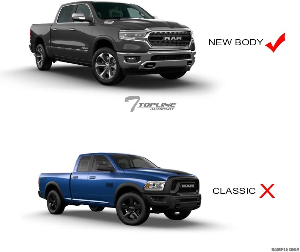 TLAPS 7422439926950 Compatible con Dodge Ram 1500 2019-2024 Nuevo estilo de carrocería de 5.7 pies (68.4 pulgadas), cubierta Tonneau de aluminio de