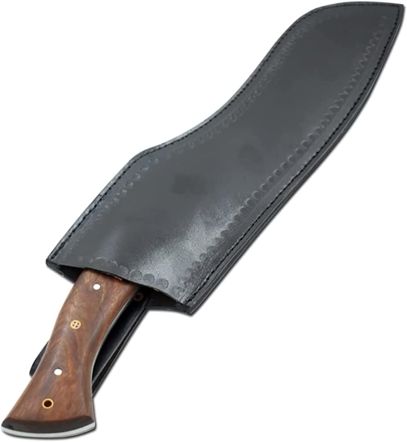 Old Ram Machete de caza de acero al carbono 1075 de espiga completa de hoja fija viene con funda (5053)