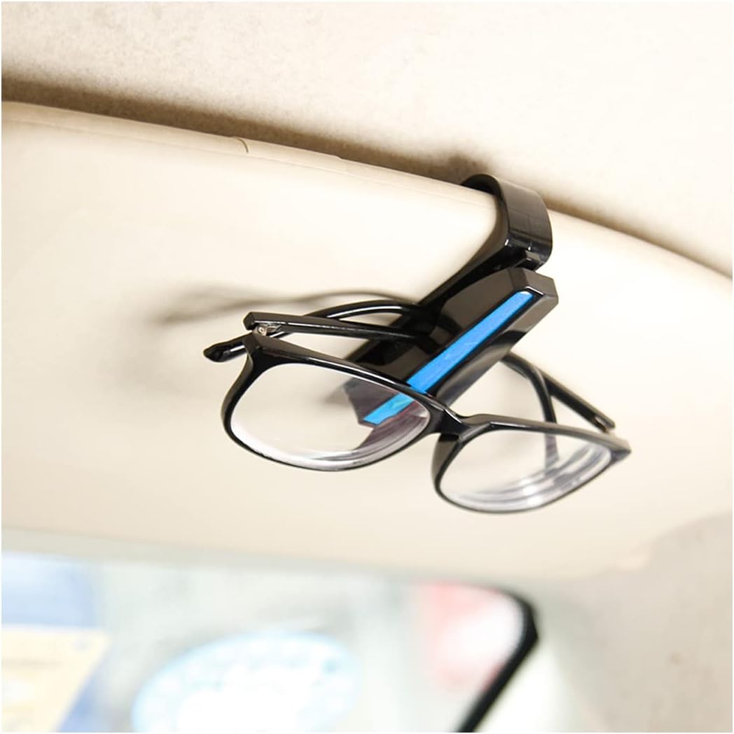 Soporte para lentes de sol para automóvil, clip brillante para colgar lentes de sol para hombres y mujeres, soporte multifuncional para anteojos con