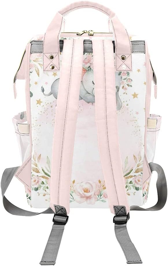 Mochila de pañales personalizada de flores, bolsa multifunción personalizada grande, mochila unisex para mamá, niño y niña, opción 9, Mochilas de