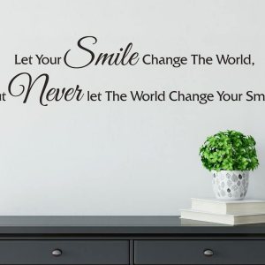 Let Your Smile Change The Worldnspirational Quotes – Calcomanías de pared, calcomanías de vinilo con frase motivacional positiva para espejo, hogar, Let Your Smile Change The Worldnspirational Quotes – Calcomanías de pared, calcomanías de vinilo con frase motivacional positiva para espejo, hogar,