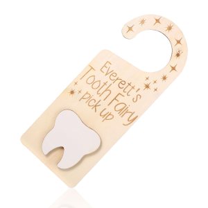 Percha de puerta de dientes, caja de madera para colgar puertas con soporte para dinero para recuerdo de dientes, caja de recogida de dientes para Percha de puerta de dientes, caja de madera para colgar puertas con soporte para dinero para recuerdo de dientes, caja de recogida de dientes para