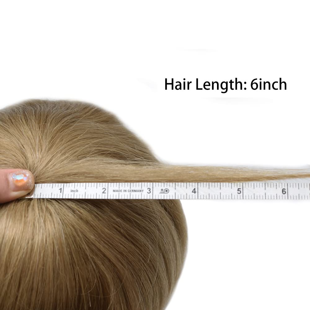 Toupee para hombres, pieza de cabello humano real, piezas de pelo de piel ultra fina para hombres, sistema de reemplazo de cabello para hombre, tupé