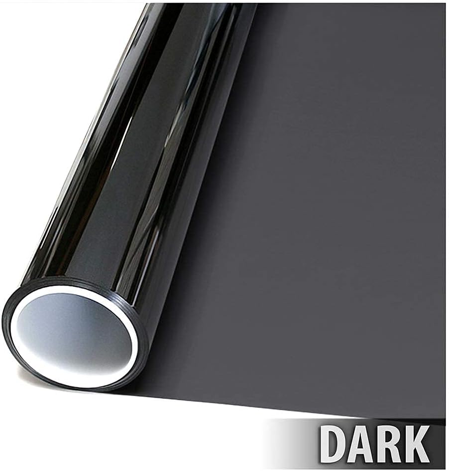 BDF NA20 – Película para ventana de privacidad y control solar N20, negro (oscuro) – 12 pulgadas x 50 pies