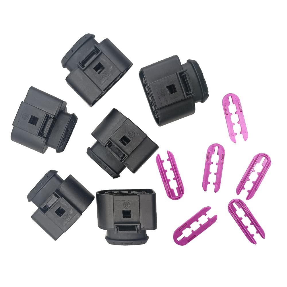 Meyffon Kit de reparación de conector de bobina de encendido 6 uds. Cableado de enchufe Wherramienta para Audi VW reemplazar 4B0 973 724 4B0973724