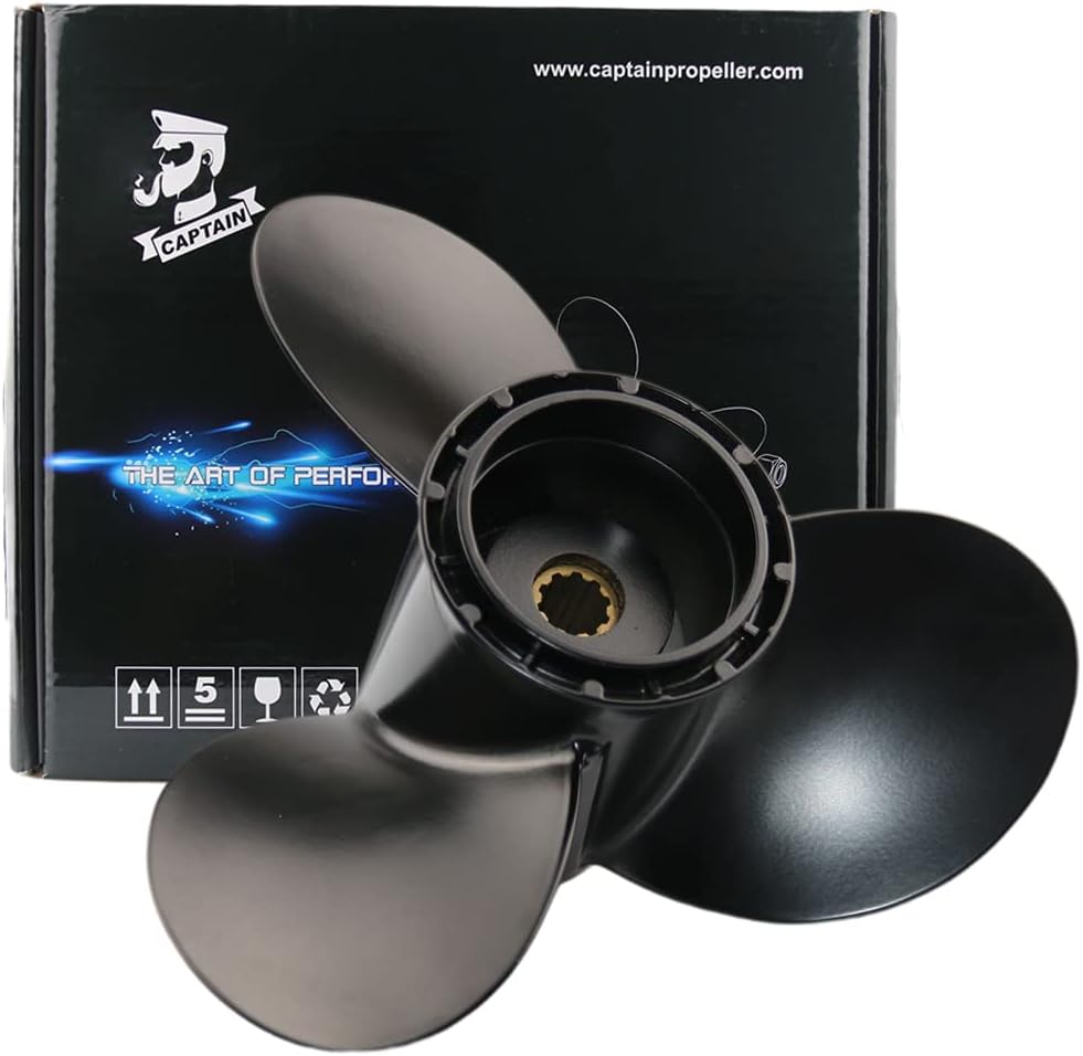 Boatman Hélice 10 14×9 10 14×10 10 14×11 10 14×12 10 14×13 10 14×14 10 14×15 Ajuste Suzuki Motor fuera de borda DT25 DF25 DT30DF30,10 dientes