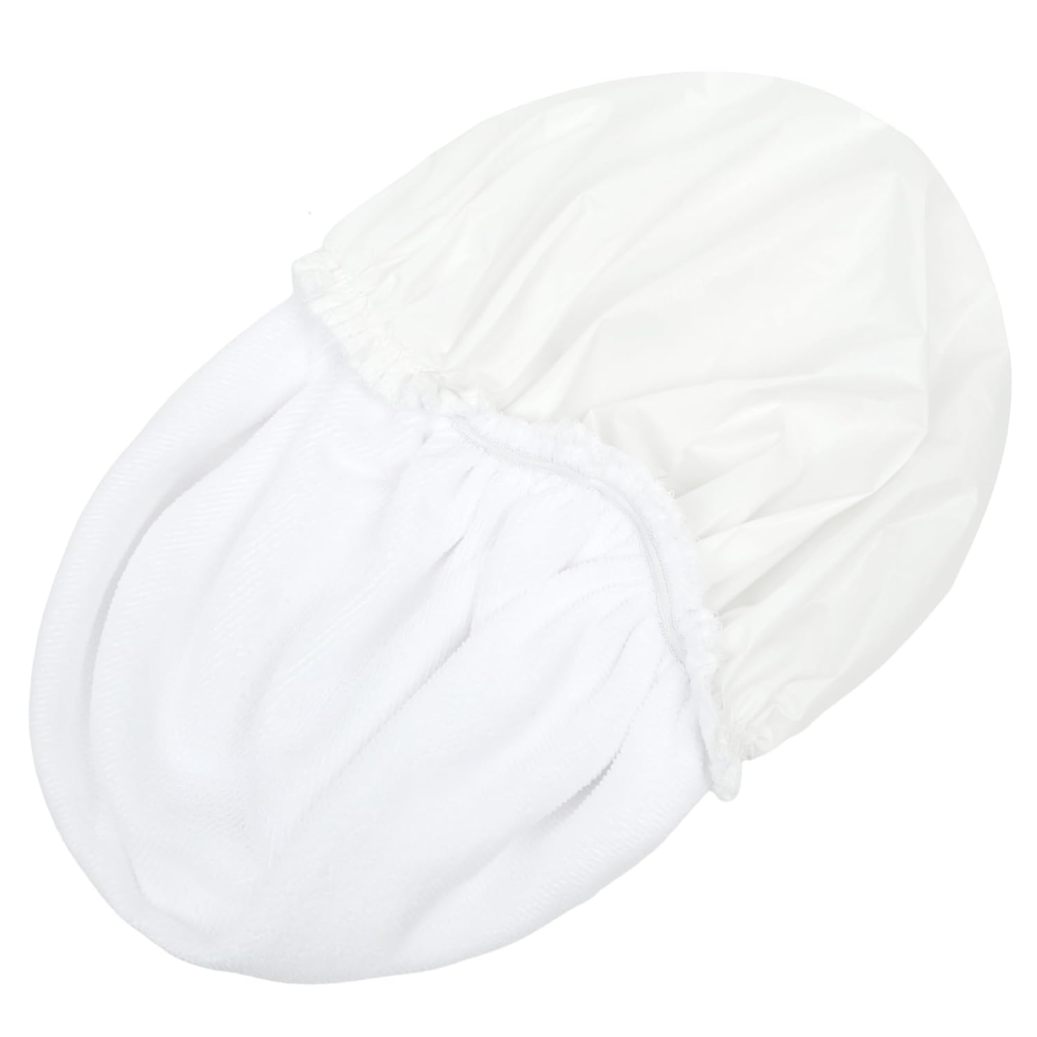 Gorros de ducha para mujer, con forro de tela de rizo EVA, elástico y reutilizable, doble capa impermeable, gorro de ducha de baño, gorro de ducha