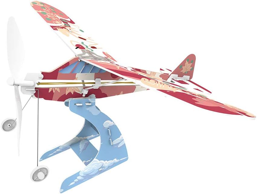 Juego STEM de ala alta para avión con banda de goma PLAYSTEM