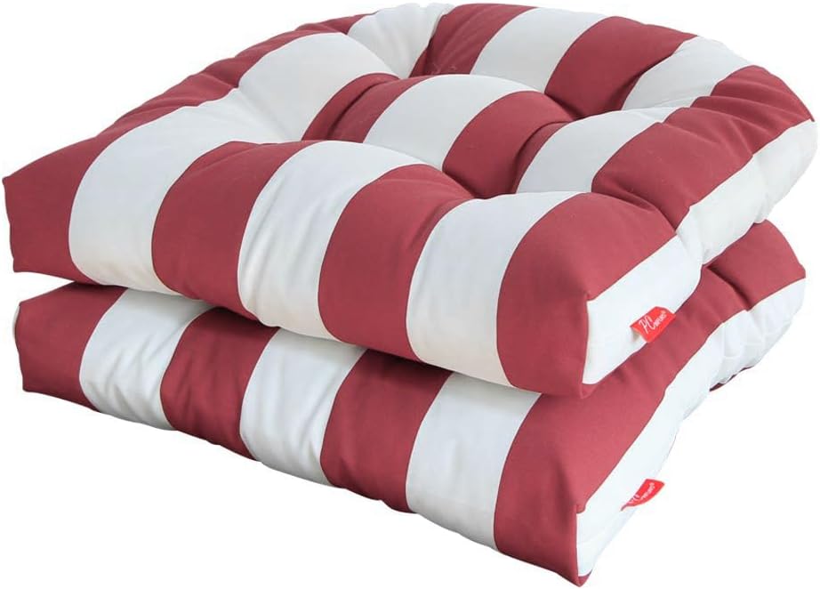 Pcinfuns Cojines de asiento para exteriores, 19 x 19 x 5 pulgadas, cojines de relleno grueso con esquinas redondas para sillas de patio, cojín para