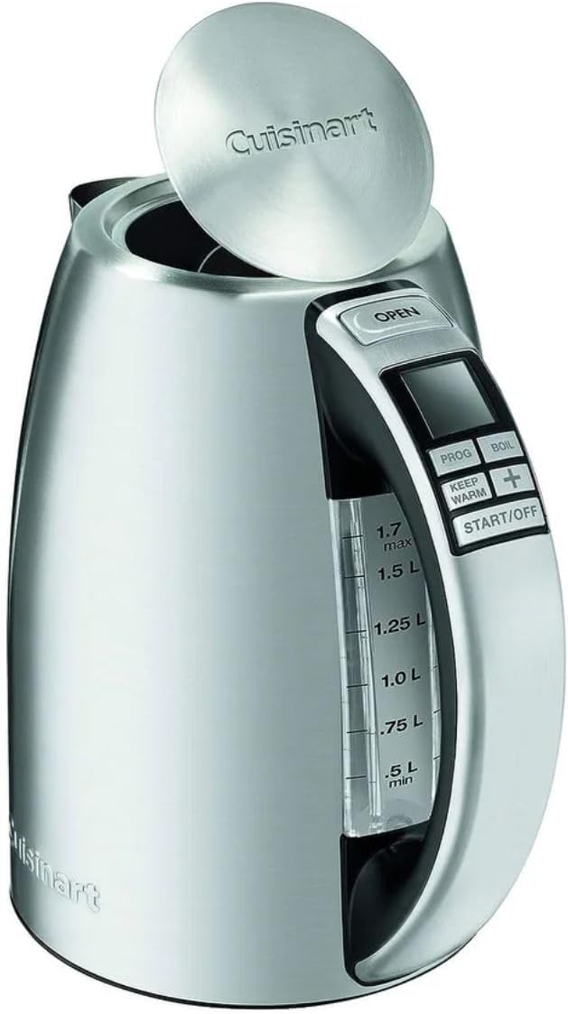 Cuisinart CPK-20FR 1.7L Digital PerfecTemp – Hervidor eléctrico inalámbrico plateado – Certificado reacondicionado