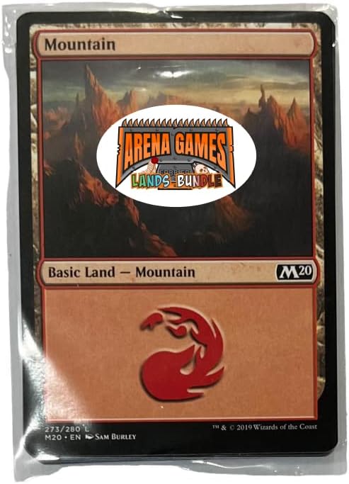 Arena Games Magic The Gathering Bulk Lands – Paquetes de 25 unidades (rojo – montaña)