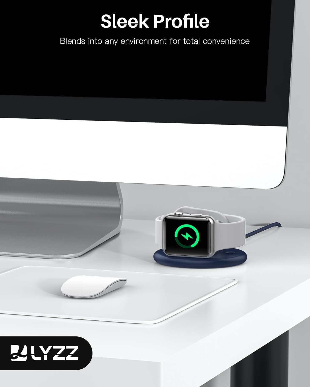 Diseñado para cargador de Apple Watch, cargador magnético portátil para iWatch con cable de carga, soporte de cargador plegable de reloj rápido para