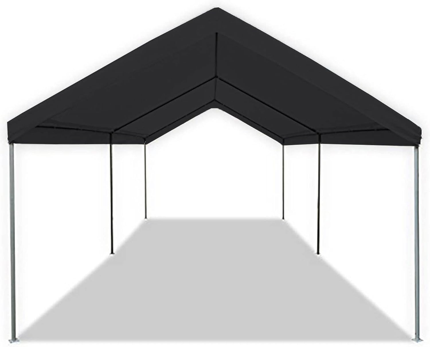 Caravan Canopy Domain – Tienda de campaña instantánea de 10 x 20 pies, color negro (caja abierta)