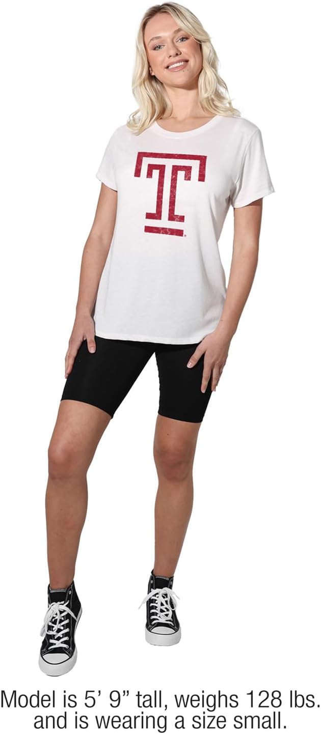 Colección oficial de camisetas sueltas con logotipo primario para mujer, color blanco