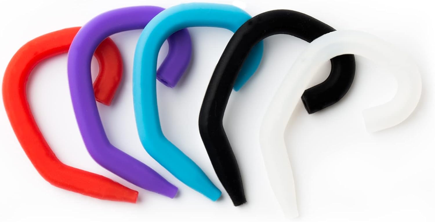 Keephifi Protector de gancho para auriculares gancho deportivo de silicona para auriculares y auriculares con cable recto, cable de gancho para la