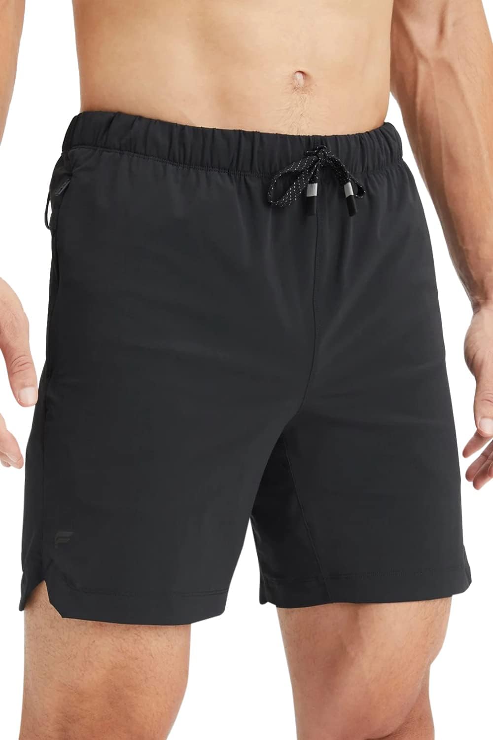Fabletics Pantalón corto The One para hombre, entrenamiento, natación, ligero, de secado rápido, bolsillo con cremallera, tejido elástico