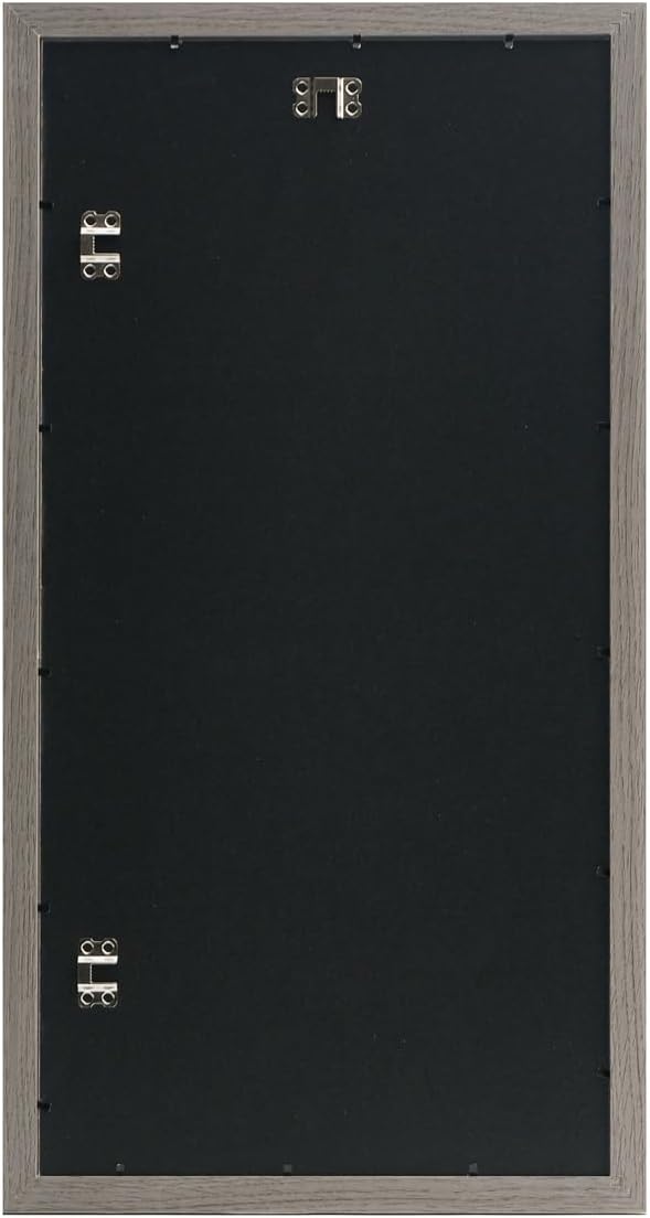 Frame Amo Marco gris de 12 x 24 pulgadas para fotos o pósteres, borde ancho de 1 pulgada, acabado liso, parte delantera de acrílico
