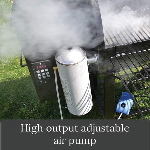 Smoke Daddy Magnum P.I.G. Generador de humo caliente o frío  Funciona con cualquier parrilla exterior  Accesorio de pellets de ahumador eléctrico