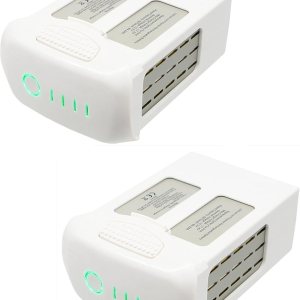 cjc Paquete de 2 baterías de repuesto de vuelo inteligente LiPo de alta capacidad de 15,2 V de alta capacidad, compatible con DJI Phantom 4 cjc Paquete de 2 baterías de repuesto de vuelo inteligente LiPo de alta capacidad de 15,2 V de alta capacidad, compatible con DJI Phantom 4
