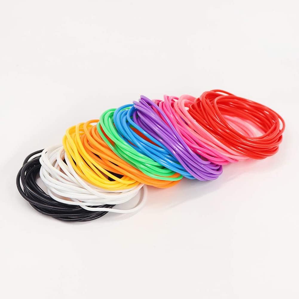 Zakia Pulseras de silicona gomosas mixtas de 25 pces Bandas Shag Rubber Gummies Brazaletes Pulseras
