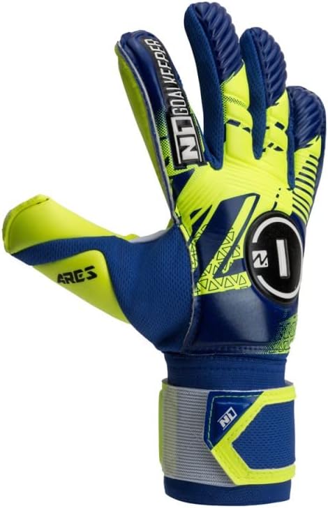 N1 Goalkeeper gloves Ares Kids. Guantes de fútbol juvenil con corte Ergoroll y palma de látex alemana. Guantes de portero de fútbol para niños con