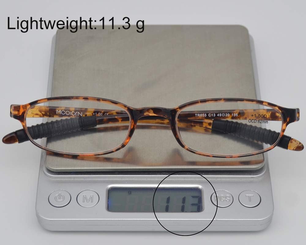 Lentes de lectura ligeros, lectores flexibles (plástico memoria), lectura irrompible para hombres y mujeres