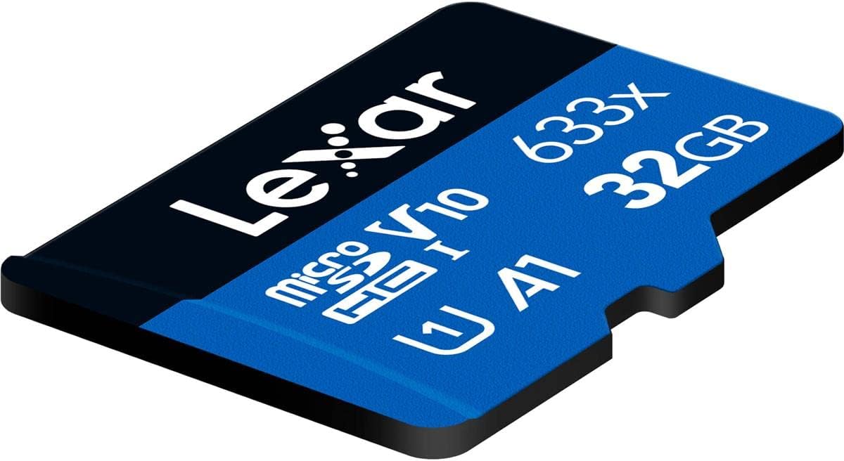 Lexar Tarjeta micro SD 633x de alto rendimiento de 32 GB (paquete de 2) con adaptador SD, UHS-I, C10, U1, A1, video Full HD y 4K, lectura de hasta