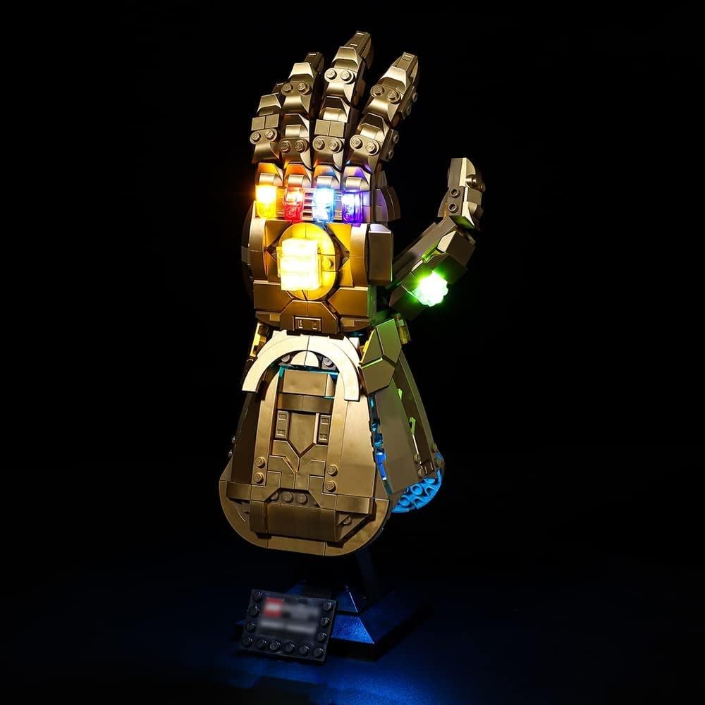 Kyglaring Kit de iluminación LED (sin modelo) diseñado para Lego Infinity Gauntlet 76191 Thanos Juego de construcción de modelo de guantelete de