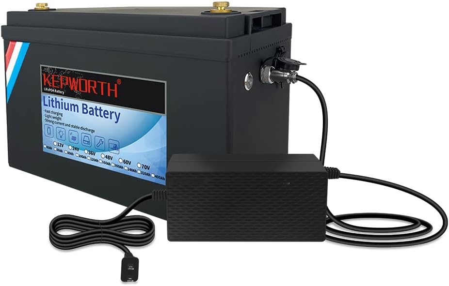Batería LiFePO4 de 12 V 100 Ah 1280 Wh de ciclo profundo Batería recargable de fosfato de hierro y litio BMS integrado, perfecta para RV, solar,