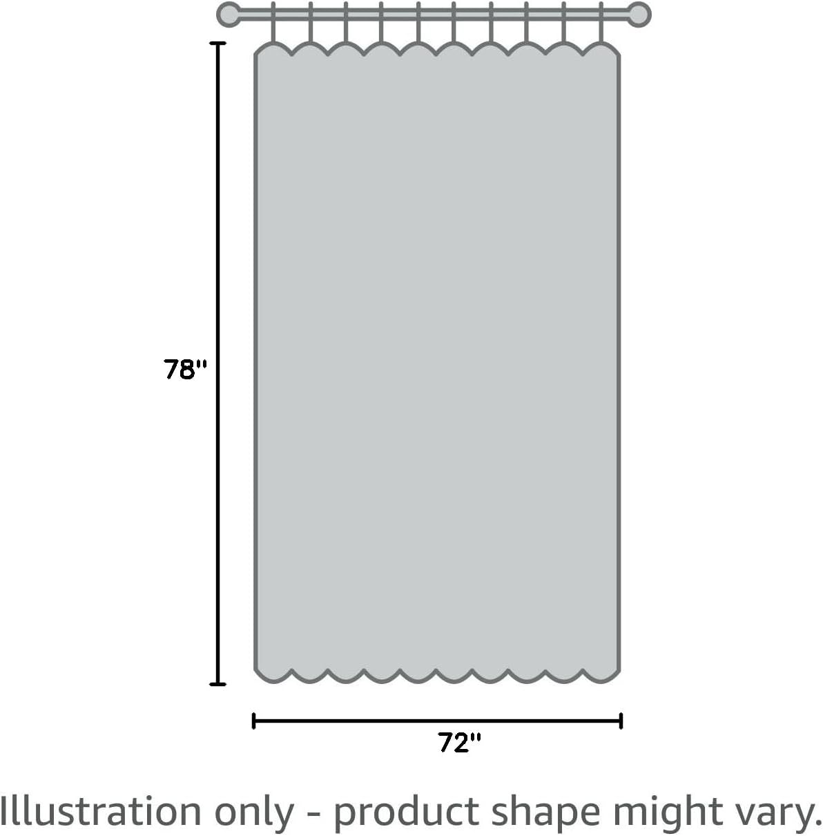 Ghooss Cortina de ducha (paquete de 2), cortina de ducha de PEVA para baño, inodora, impermeable, calibre 4, 72 x 78 pulgadas, escarcha