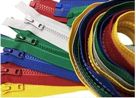 ZipperStop YKK – Moda Trends Zippers 36 pulgadas Sport YKK #5 Vislon Chaqueta Cremallera (5 colores surtidos) Plástico moldeado de peso medio –