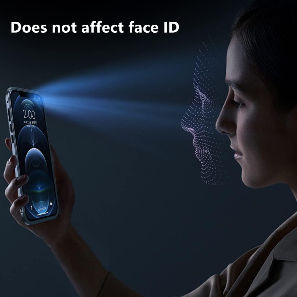 Jonwelsy – Funda antiespía para iPhone 13 Pro (6.1 pulgadas), cubierta de vidrio templado de privacidad frontal y trasera de 360 grados, pantalla