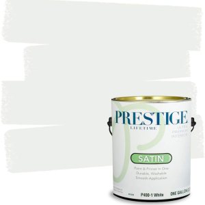 Prestige Paints – Pintura y pintura base E100-9 para exteriores, 1 galón, color blanco Prestige Paints – Pintura y pintura base E100-9 para exteriores, 1 galón, color blanco
