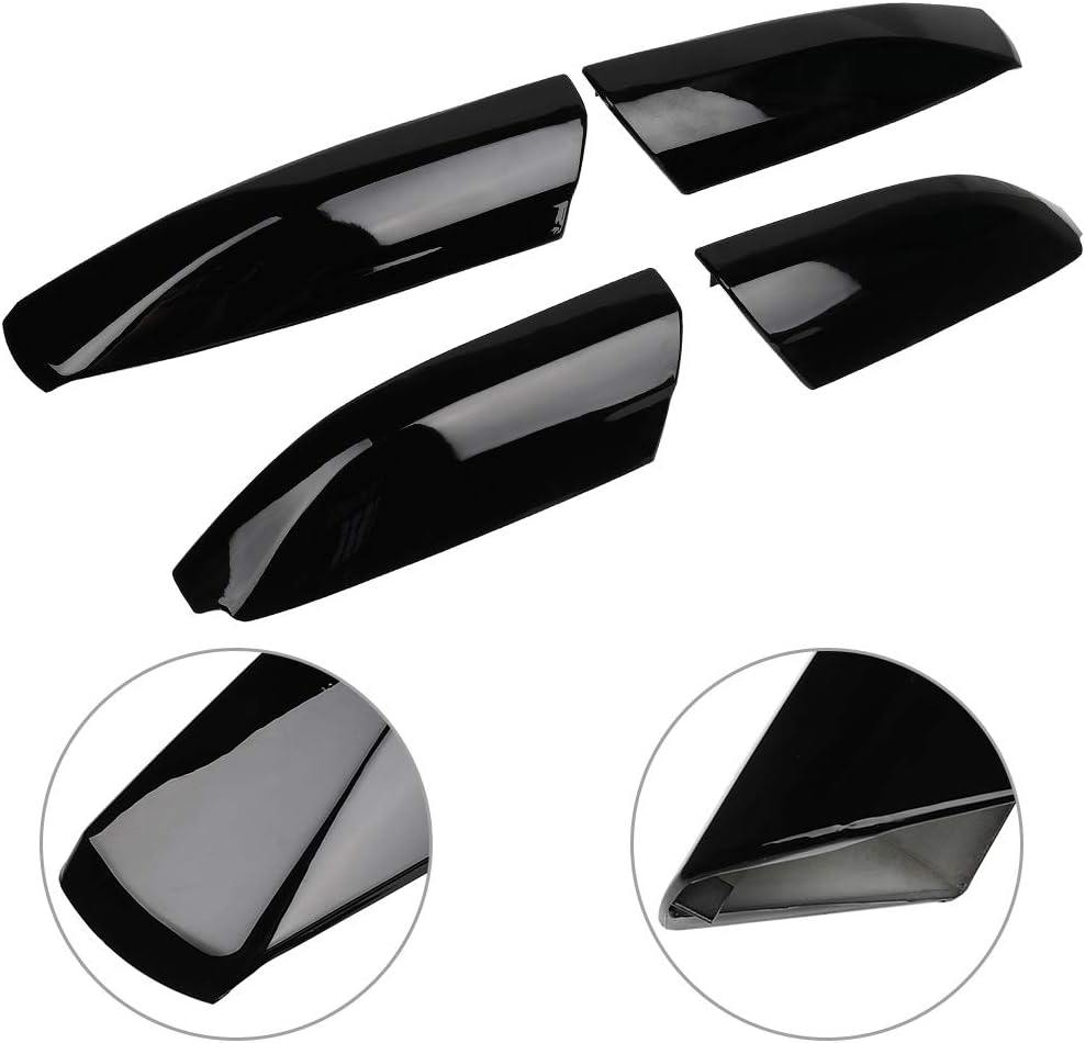 ECCPP Fundas de repuesto para rieles laterales de techo color negro para Toyota Highlander 2.7L 2009-2013, para Toyota Highlander 3.3L 2008-2010,