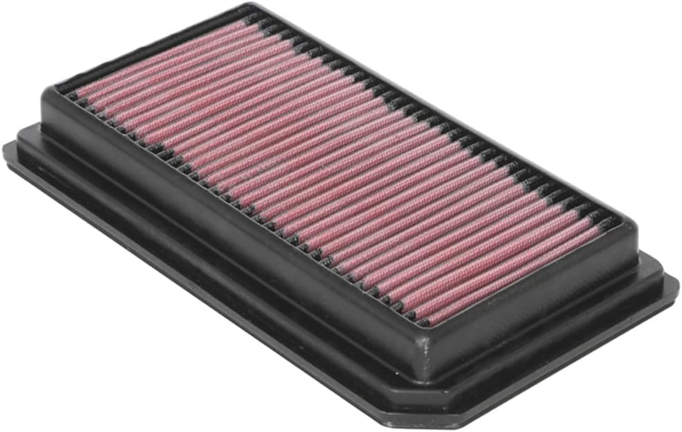 K&N Filtro de aire del motor reutilizable, limpia cada 75,000 millas, lavable, Premium, Filtro de aire de repuesto para automóvil Se adapta a