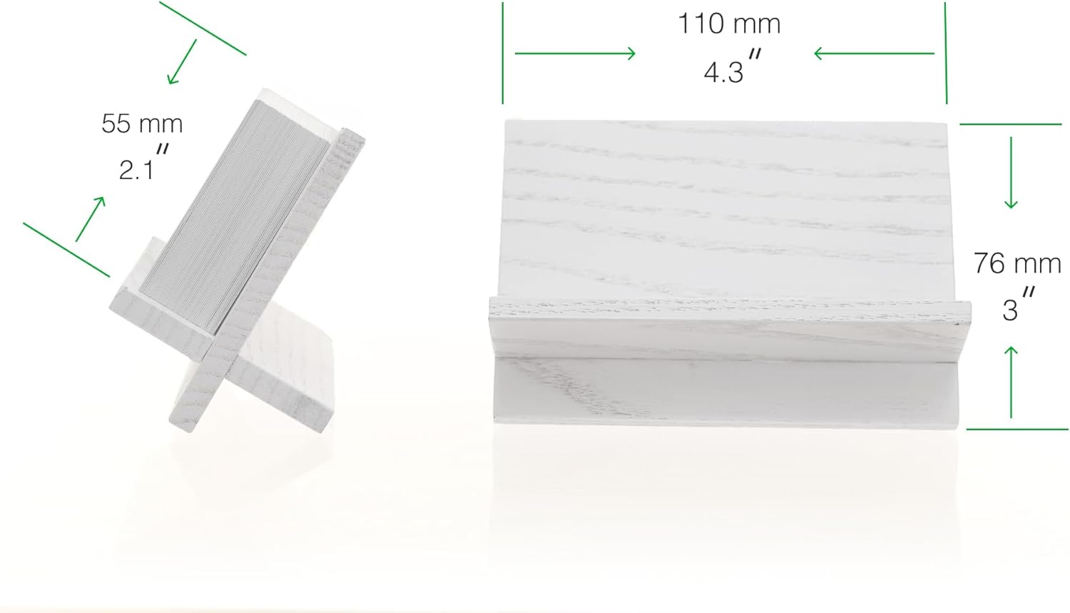 TOROS store Tarjetero de madera para escritorio (nogal blanco)