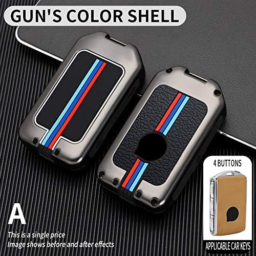 SANRILY Funda luminosa para llavero inteligente para Volvo XC40 XC60 XC90 S90 S60 V60 V90 sin llave con llavero negro