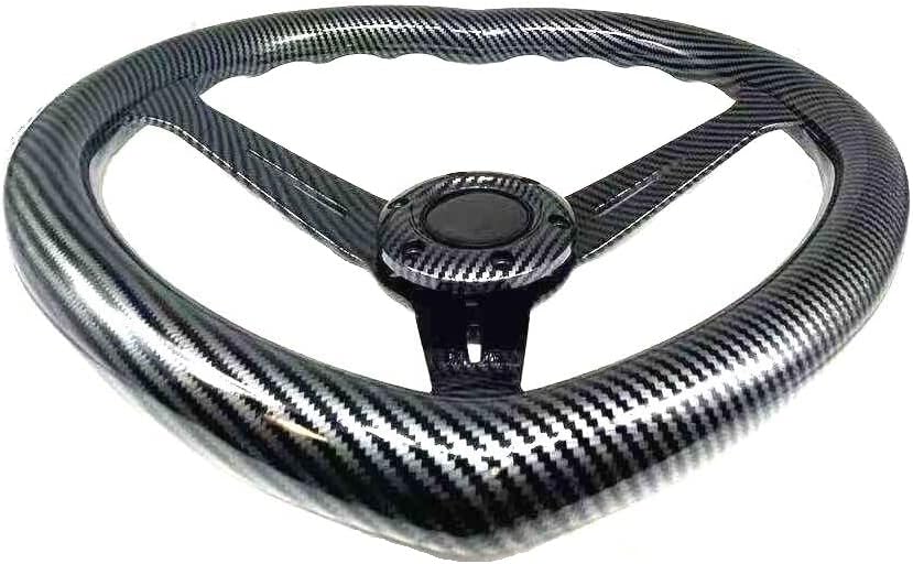 Volante en forma de corazón negro del ABS universal del volante del estilo de la fibra de carbono