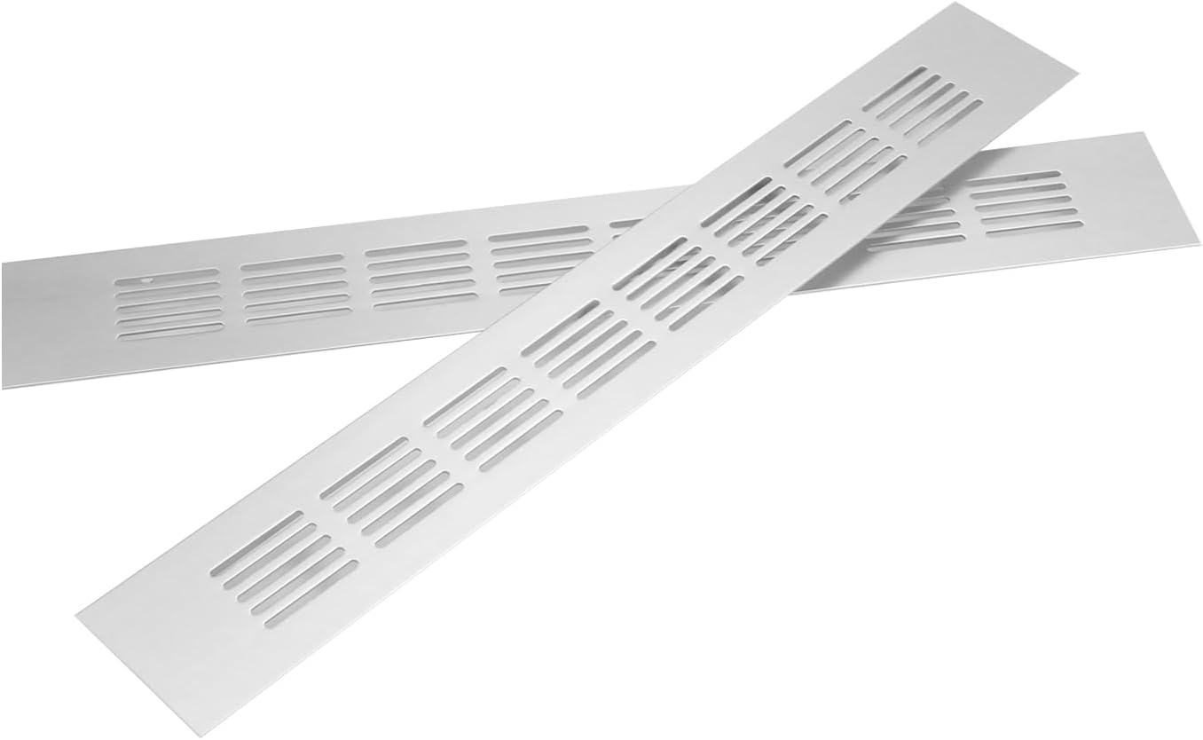 Geesatis 2 piezas de rejilla de ventilación de ventilación de aire 13.780 x 1.969 in  13.8 x 2 pulgadas rejilla de aire para paredes y techos,