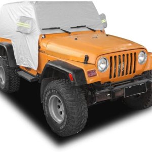 JSCARLIFE Cubierta impermeable para parasol de automóvil para Jeep W-Rangler YJ TL JK JL 2 puertas, resistente al viento, al polvo, a los arañazos, JSCARLIFE Cubierta impermeable para parasol de automóvil para Jeep W-Rangler YJ TL JK JL 2 puertas, resistente al viento, al polvo, a los arañazos,