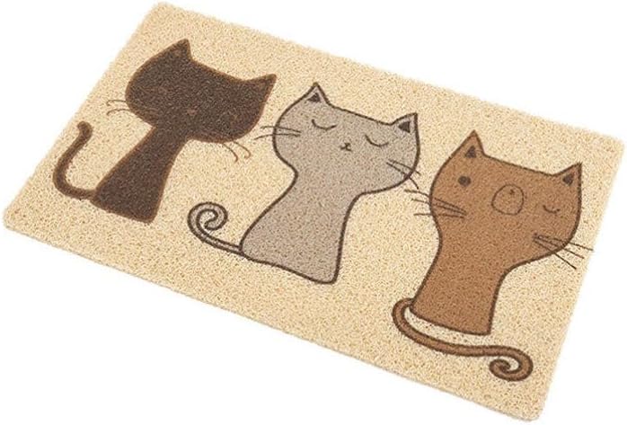 iplusmile Contenedores de plástico Alfombra para sentarse para mascotas, tapete de arena para gatos, suministros para mascotas, alfombrilla de