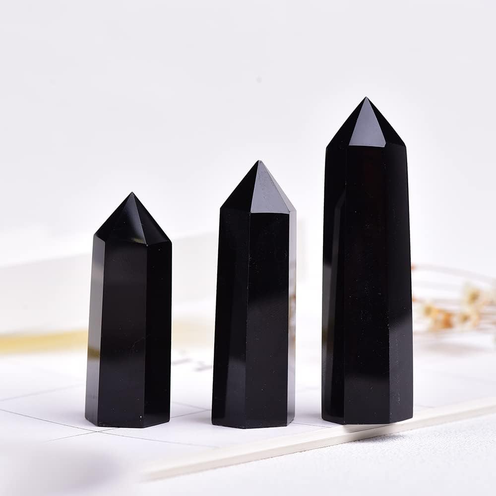 Runyangshi – 8 varitas curativas de cristal natural, varitas de cristal curativo de un solo punto, piedras de chakra reiki de 6 facetas, prisma de
