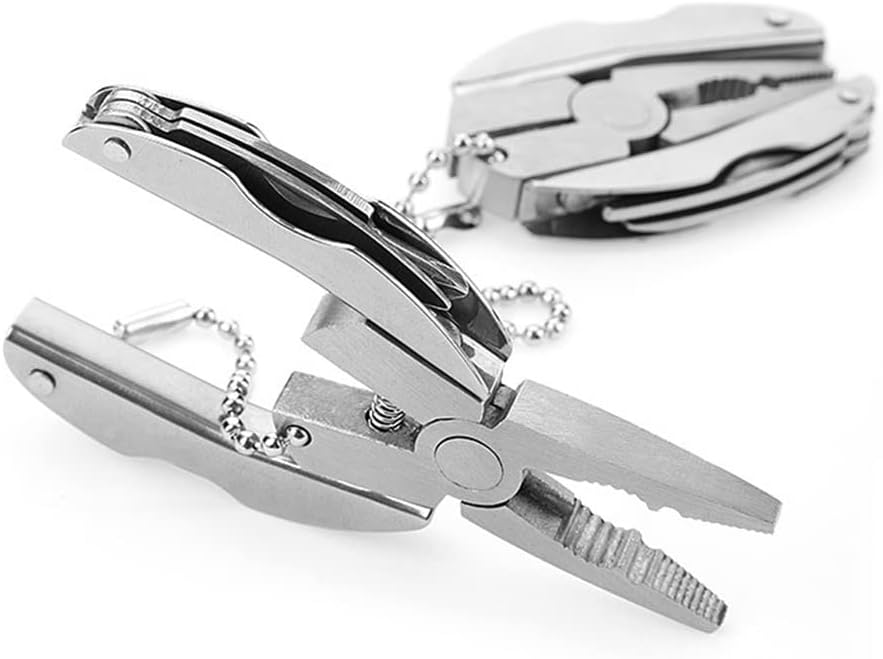 AKOAK 1 paquete de alicates multiusos, cuchillo duradero de acero inoxidable para exteriores, martillo de seguridad, para supervivencia, campamento,