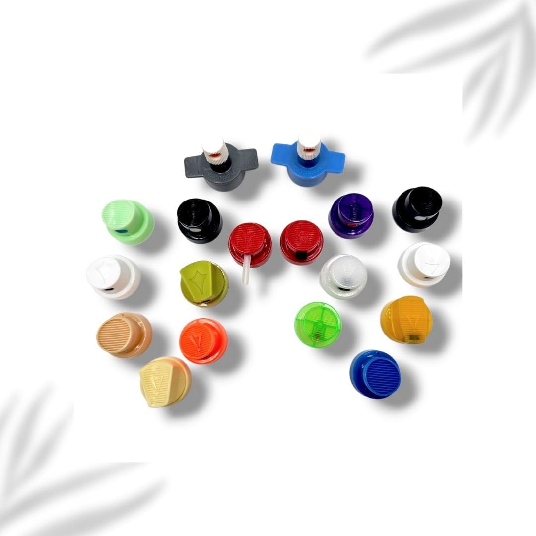 Adaptador universal de repuesto para pintura en aerosol, paquete de 22 piezas para Krylon, Behr, Walmart y Rust-Oleum – Tamaños de aerosol de 0.2 a