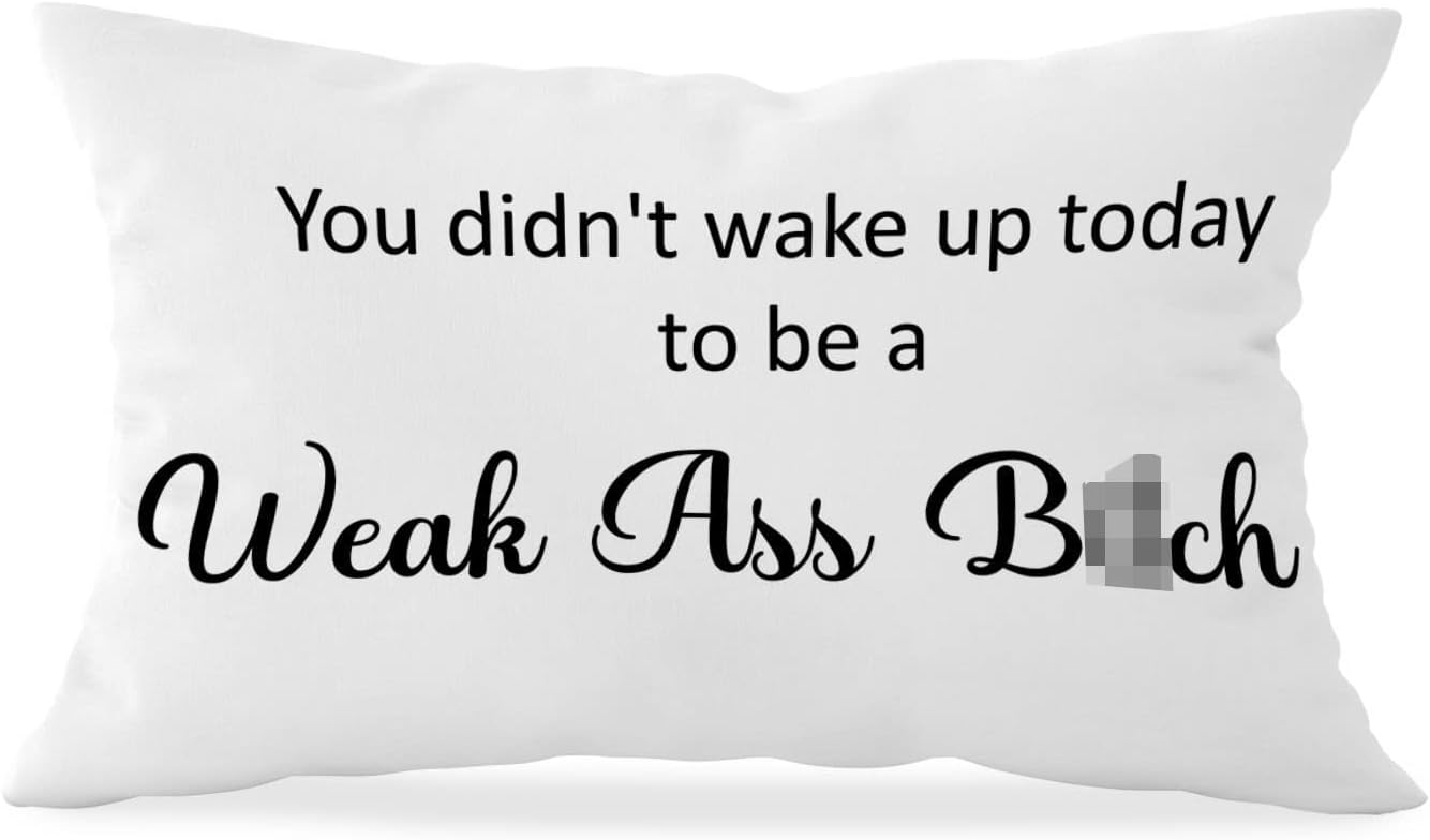 Fundas de almohada decorativas con texto en inglés “You Didn’t Wake Up Today to Be a Webil”, fundas de almohada decorativas de 12 x 20 pulgadas para