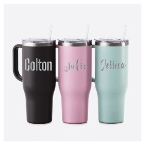 Personalized Tumbler with Handle, Travel Mug, 40oz Stainless Steel Tumbler, Teacher Travel Mug with Straw, Charger Tumbler (Seaglass Matte) Personalized Tumbler with Handle, Travel Mug, 40oz Stainless Steel Tumbler, Teacher Travel Mug with Straw, Charger Tumbler (Seaglass Matte)